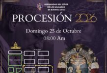 Recorrido 2026 del Señor de los Milagros en Buenos Aires