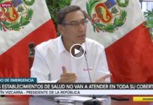 «Estamos en la tercera fase, que es el contagio comunitario» dijo Presidente del Perú