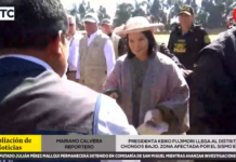 Presidenta Fujimori llega a Chongos Bajo (Junin) para supervisar ayuda de afectados por el sismo